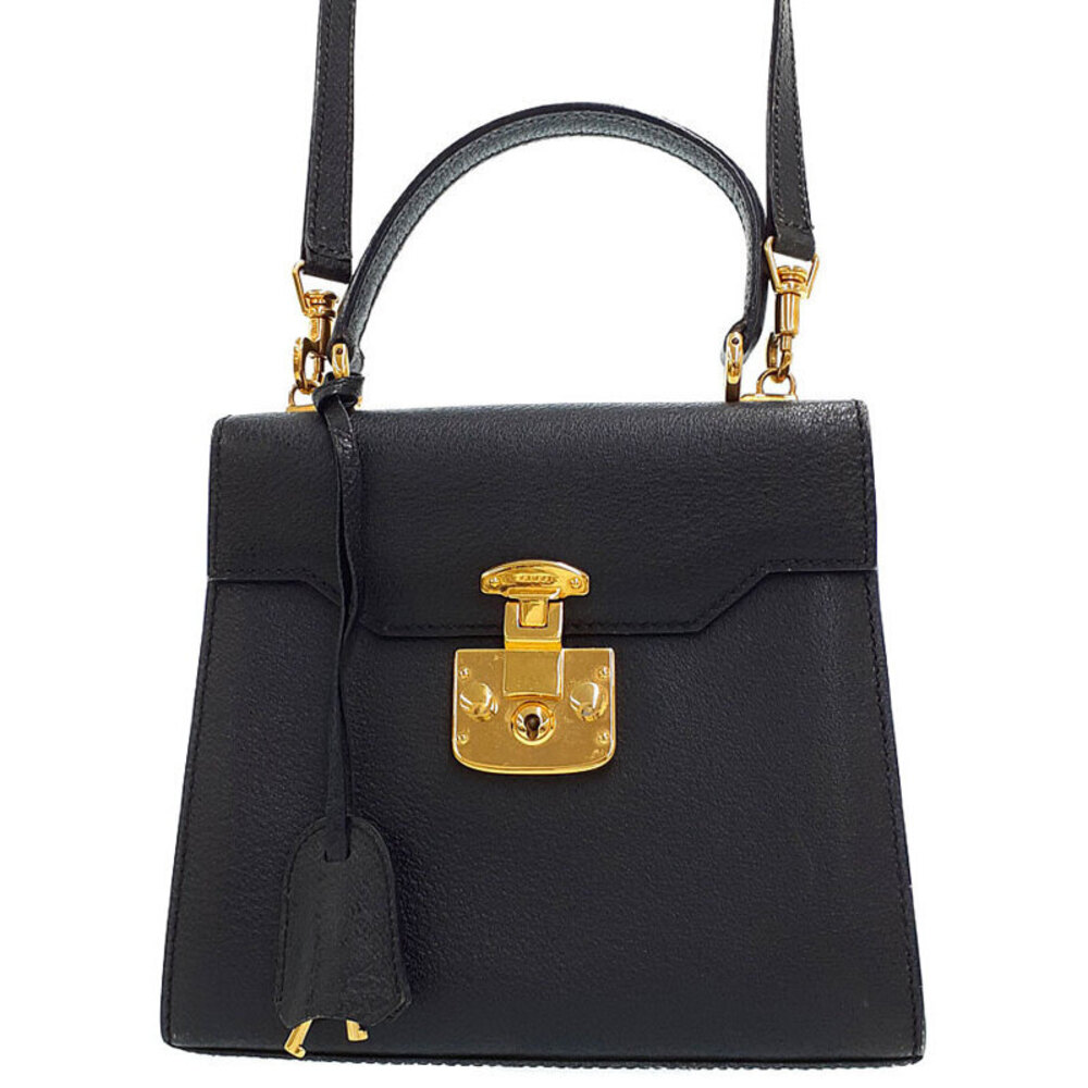 Gucci Ladylock 2way Handbag Black